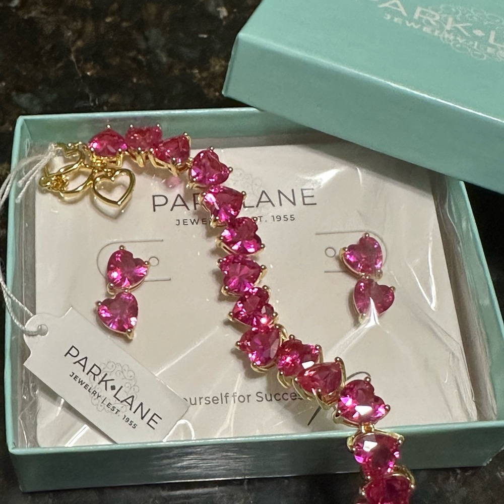 Park Lane Baby Signature Hearts Bracelet & Matching Earrings - NWT